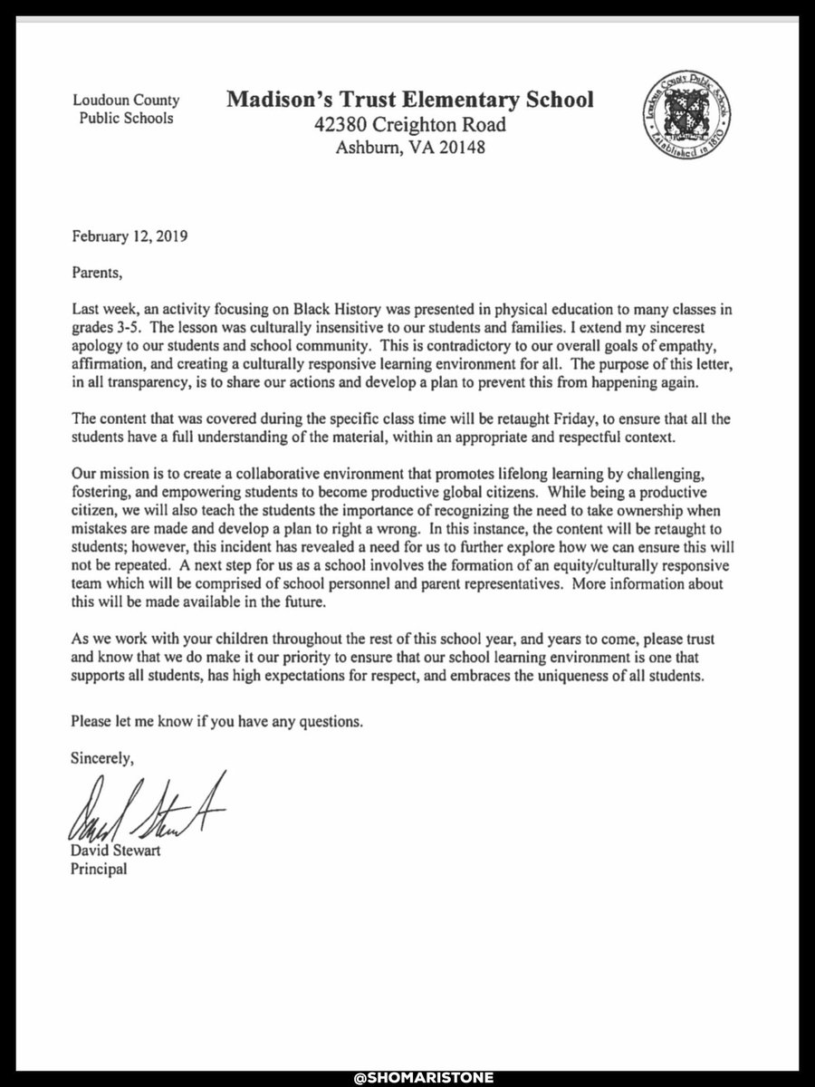 shomaristone's tweet image. BREAKING: An elementary school in Ashburn, VA played a runaway slave ‘game’ in gym class for black history month. NAACP says black 3rd-5th graders at Madison’s Trust Elementary were instructed to be slaves. 
“It’s awful.”-Loudoun NAACP. Tonight at 11 @nbcwashington @LCPSOfficial