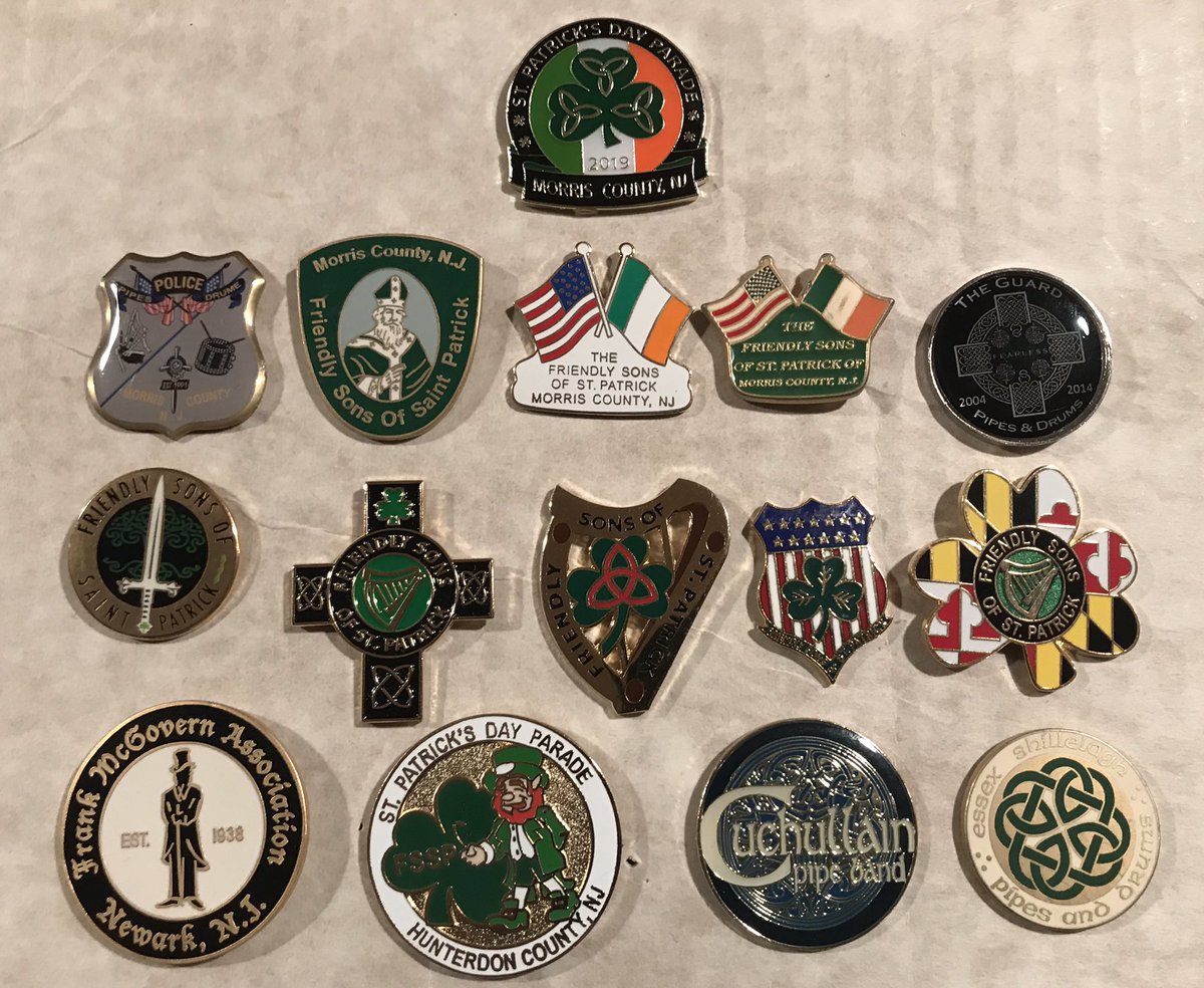 pintsandpipes's tweet photo. FSSP Club &amp; PipeBand Pins - Make sure you buy a Morris County Parade Pin! It helps support the parade and is a great souvenir! #morriscounty #fssp #pipeband #nj #friendlysons #pintsandpipes #friendlysonsofstpatrick #friendlysonsoftheshillelagh #friendlysonsofsaintpatrick #tog https://t.co/okbQH129zb
