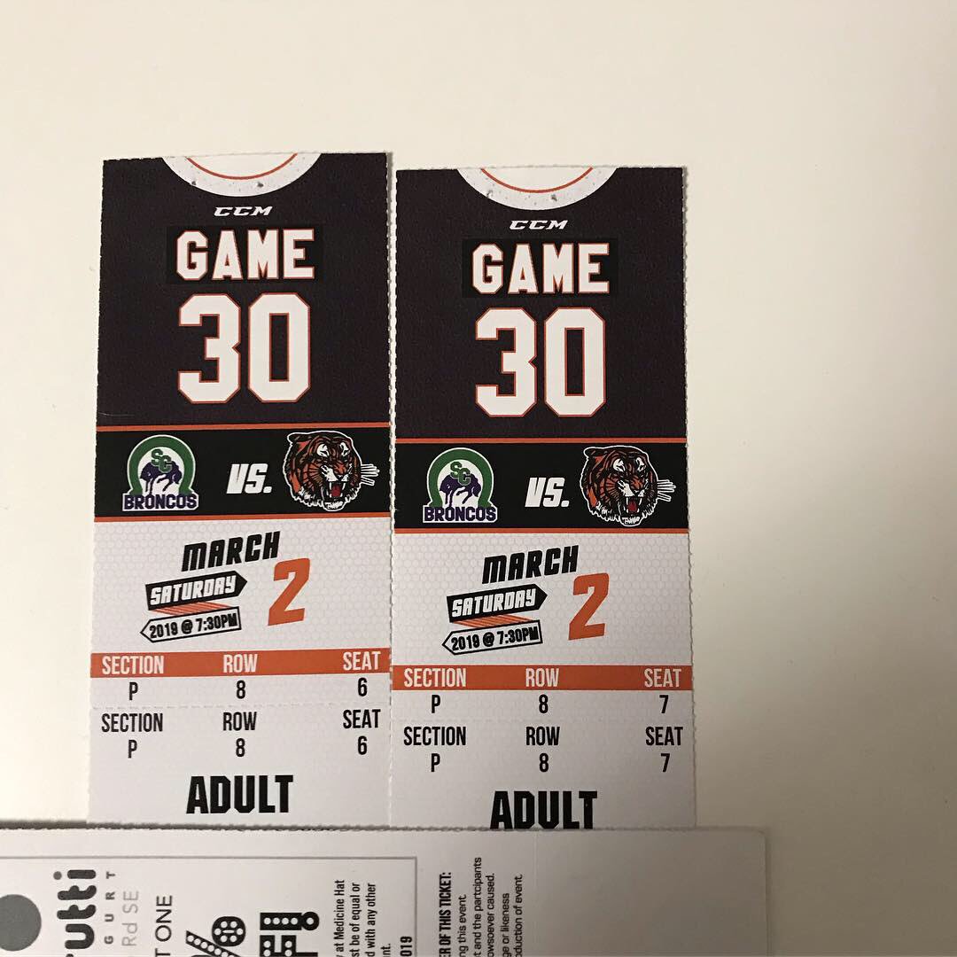 MedHatKinsmen's tweet photo. CONTEST TIME!! Like and share this post for a chance to win a pair of tickets to the Tigers game on March 2. Kinsmen Home Lotto is open Thurs/Fri 5p-9p and weekends noon to 4p. https://t.co/CyXLViwLkN Thanks @CHAT945 for the tickets! https://t.co/alNFvhOrLm