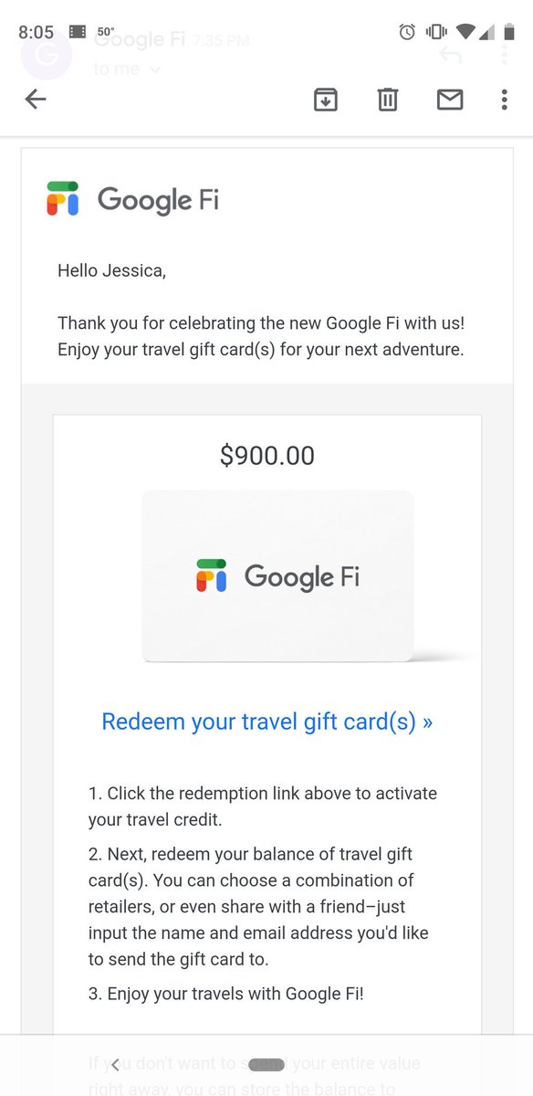 edtechchic's tweet photo. Thank you @googlefi - wow!! I've been a faithful customer for years, but this is the bee's knees! Can't wait to plan a trip! Oh, and I ♥️ my new Pixel! 👊 #GoogleLove #Fi4Life https://t.co/OaTkZSDPXG