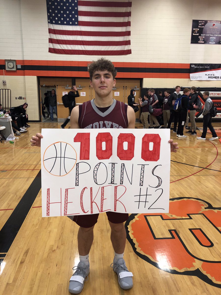 aaron1messer's tweet photo. With his 9th point tonight (20 total) @19heckea surpasses 1,000 career points in a 55-41 loss to Plymouth @WisBBYearbook @wissportsnet @winneconnefan @WinneconneSD https://t.co/o1nS534vGu