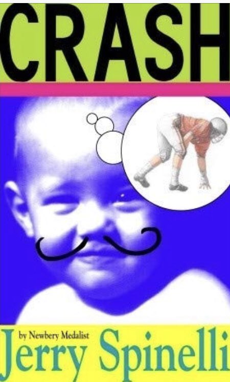 I was challenged by @ComalELARene to post my favorite books for seven days and tag others to do the same. Day 6: Crash by Jerry Spinelli. I read this to my class each year. It’s a spectacular story of friendship, acceptance, and growing up. You’re it @mueller_delany!