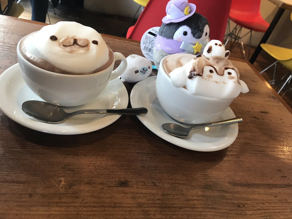 nb_A24's tweet photo. まめゴマのラテアート！タコまめゴマを添えて https://t.co/LHClHvZIBf
