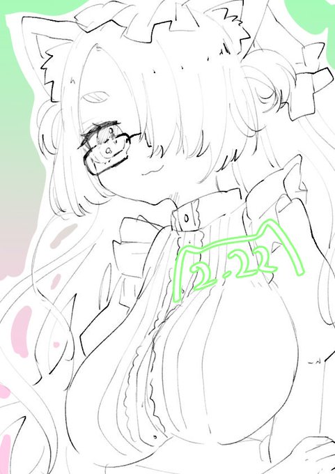 おい!!知ってるか!!!今日は猫の日だ!!!!
1枚え描く気力なくてらくがきでゆるしてちょんまげ 