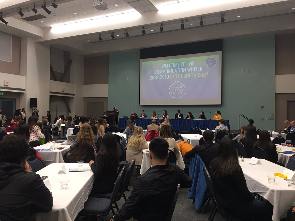 nedPhD's tweet photo. Great turnout for the @CommUcsb Internship Mixer. Congrats Comm Association for a great event with dozens of local employers! https://t.co/Ii6YWcYriX