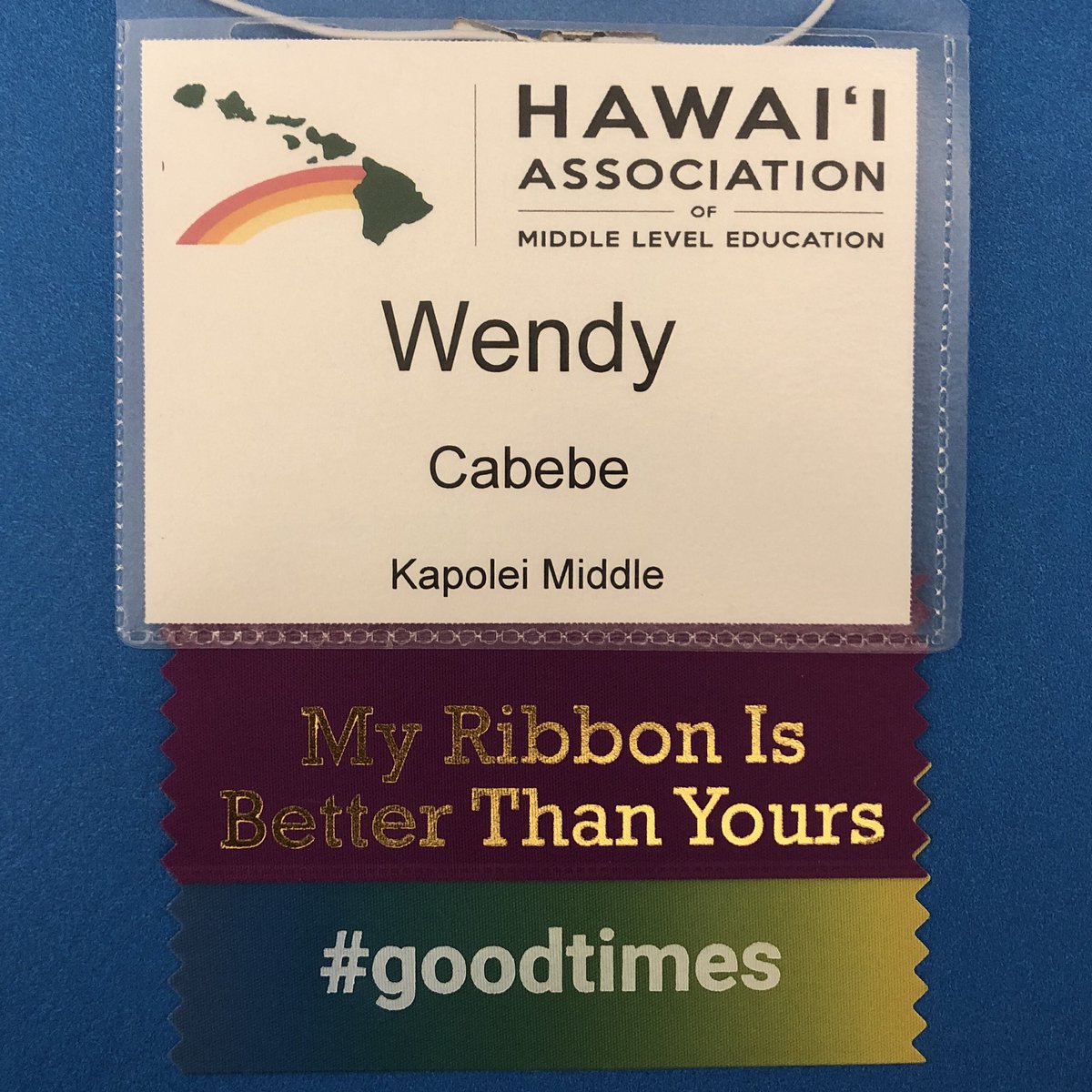 wcabebe's tweet image. Love the bits of student voice we found on the tables today at HAMLE Conference. Also, got my ribbons late, but it’s “better than yours.” 🤣
#HAMLE2019