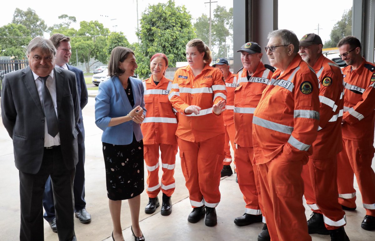 Dropped into thank Holroyd SES volunteers for their work after recent storms, and to announce new equipment to assist with future efforts. @scottfarlow @NSWSES