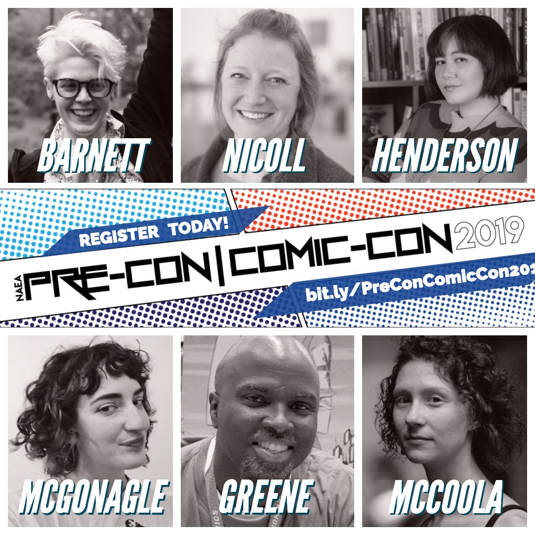 NAEAMiddleLevel's tweet image. We&apos;re less than a month away! Still spots available for #PreConComicCon! Register today for this exciting 1-day pre-conference, as part of the lead-up to #NAEA19 in Boston. bit.ly/PreConComicCon… @NAEA @NAEAPreservice @NAEAElemArt
