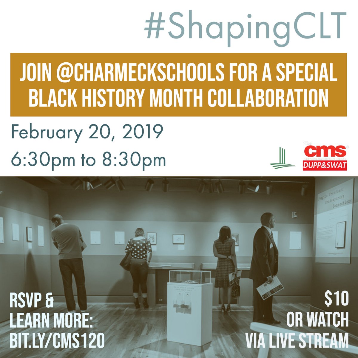 CharMeckSchools's tweet photo. Don't forget! Tomorrow is our special Black History Month collaboration of #ShapingCLT with @duppANDswat at @LevineMuseum of the New South. We will dive into our city's recent place in history with @GregJackson704 and @BraxtonWinston.
Learn more and RSVP: https://t.co/7Bjz0TROsF https://t.co/5TxGl8wa6I