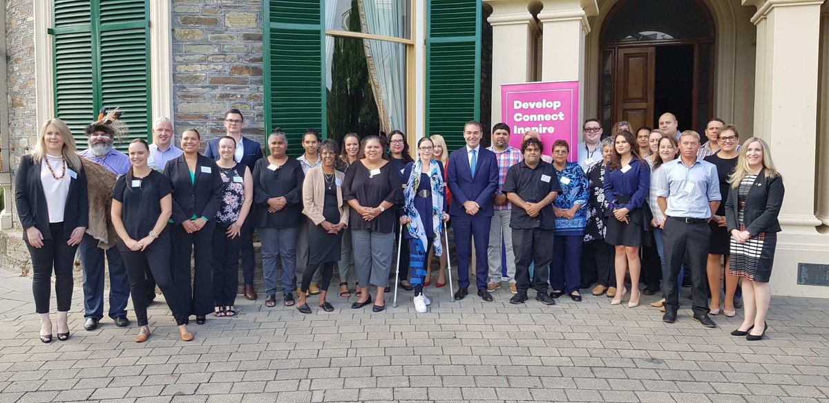 ErmaRanieri's tweet photo. Congratulations to the #SALeadershipAcademy Aboriginal Frontline Leadership Program participants – be bold and lead with purpose. Thank you @marshall_steven for launching the program - developing #SAPublicSector future leaders! https://t.co/bXmNTkDO6M