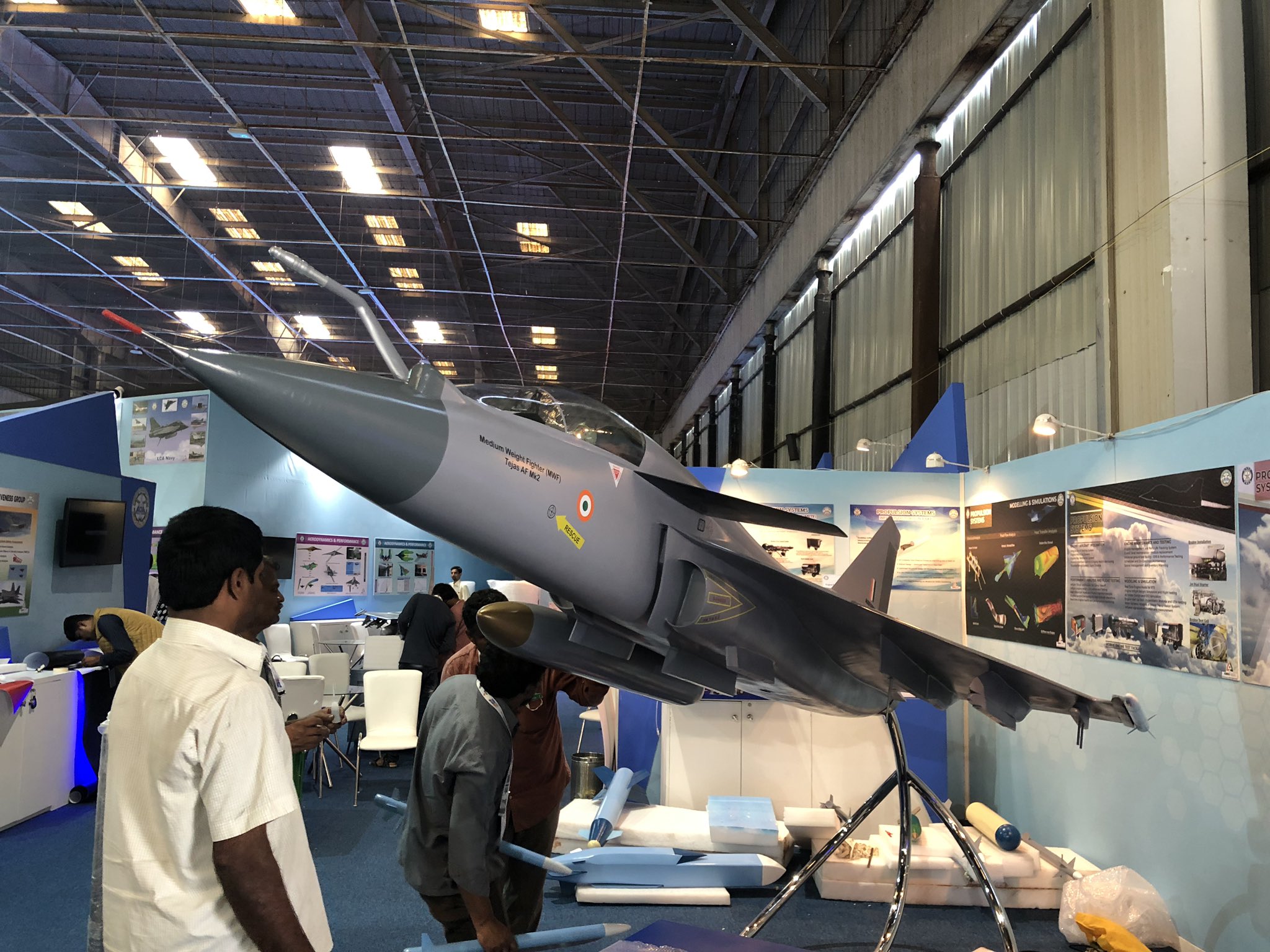 A mockup of Tejas MK-2