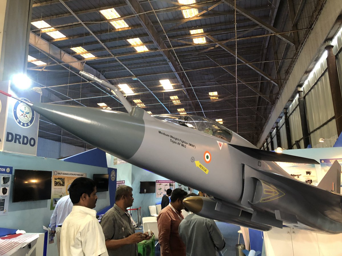 Livefist on Twitter: "FIRST LOOK! India's 'Medium Weight Fighter', the rechristened LCA Tejas Mk.2 sports canards. https://t.co/d6ooDz2dj8" / Twitter