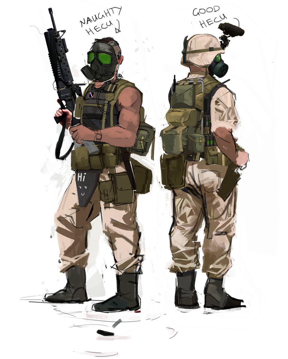 ArtofMr_S's tweet photo. Wipperoni - HECU
Since you guys loved my Gorgeous Freeman, I’ll show you guys my bad boi HECU redesigns~
#HalfLife #HalfLife1 #HEVSuit #HalfLifeFanart #HECU #HazardousEnvironmentCombatUnit #badboiz https://t.co/JP7jeybI24