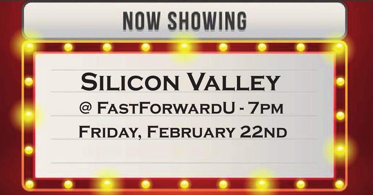 Come out this FRIDAY fir TCO's showing of Silicon Valley at FastForward U. Take the blue /pink route to R House and check out all of the FFU's other facilities while you're at it. Snacks and drinks will be provided!