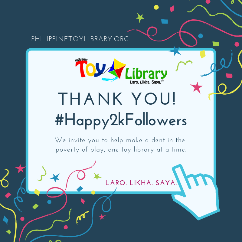PhilToyLibrary's tweet image. Thank you for supporting our advocacy! 

We invite you all to help make a dent in the poverty of play, one toy library at a time. Reach us out through our Facebook or email at info@toylibraryph.com ;)

philippinetoylibrary.org