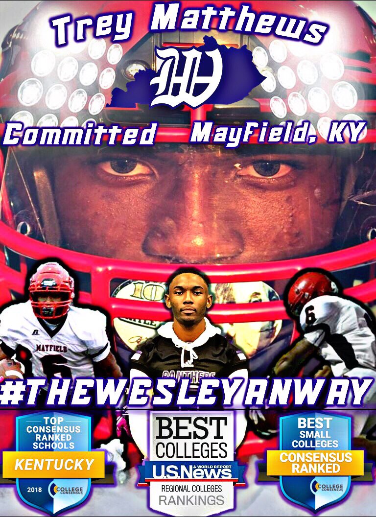 TreyMatthews01's tweet photo. Blessed to say I have committed to Kentucky Wesleyan College!! #PAWSUP https://t.co/Xs9YpqcJFK