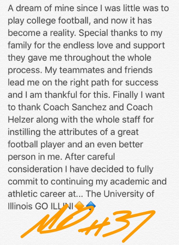 DiiorioMark's tweet photo. Thank you everyone who made this possible. The real work starts now! On to the next 4! GO ILLINI #ILL 🔸🔹 @milessmith44 https://t.co/jTqdTGP8Zu