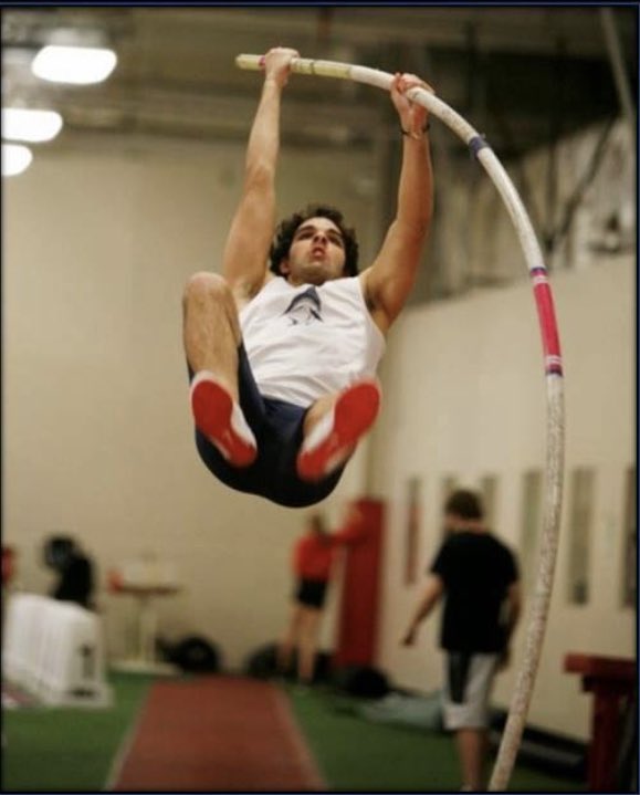 MARLINSXCTF's tweet photo. In 2013, Kyle Chowhan became the first athlete in the men’s program to win an ODAC Championship in a field event. His indoor mark of 14’7” is the 10th highest winning vault in the 43-year history of the ODAC. We are proud to have him as our current pole vault coach! #odacweek https://t.co/FtYlCFtqzG