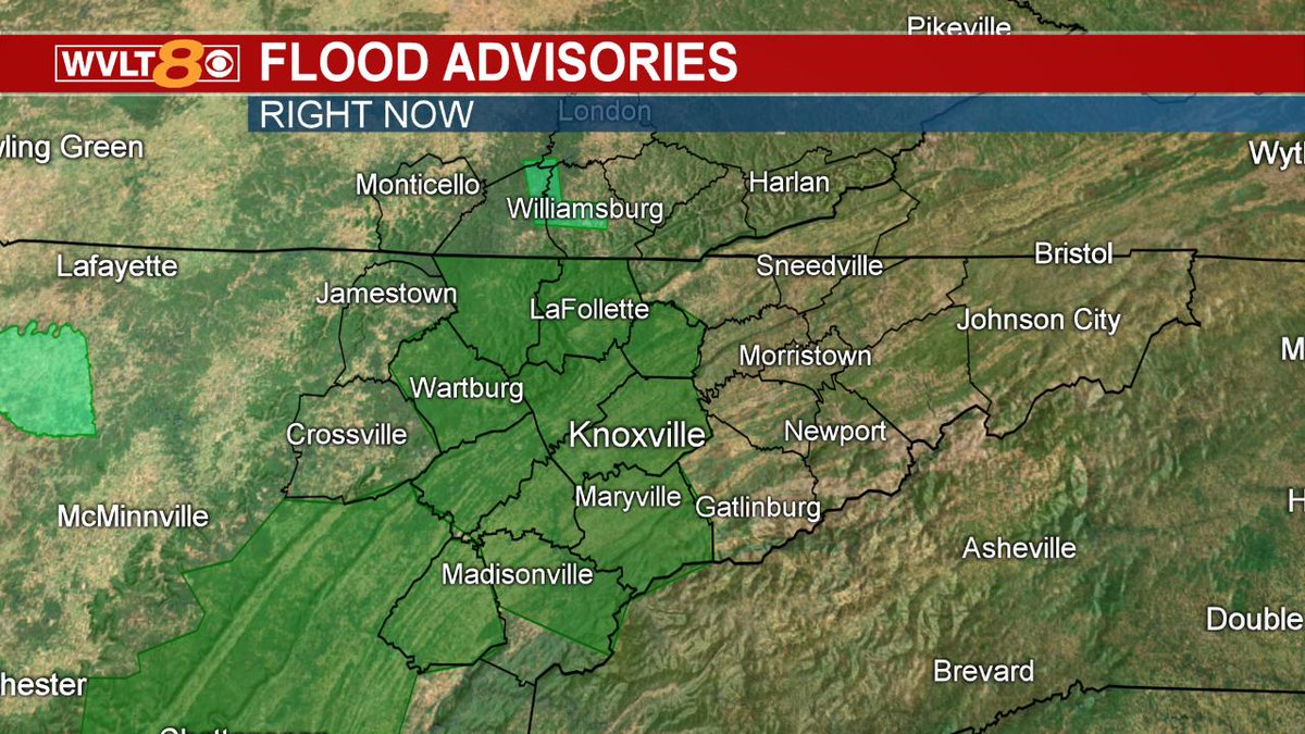 The National Weather Service issued a Flood Advisory.  More info: wvlt.tv/weather