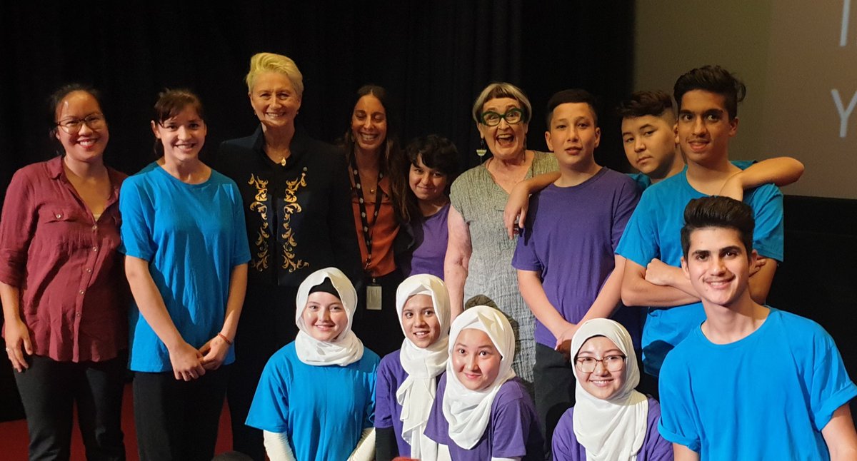 KFladams's tweet photo. @holroyd_high Another proud Principal moment watching HHS students perform Suitcase Stories at Parliament House opened by Julie Bishop and getting to meet Keryn Phelps. https://t.co/gzTn7BNFYN