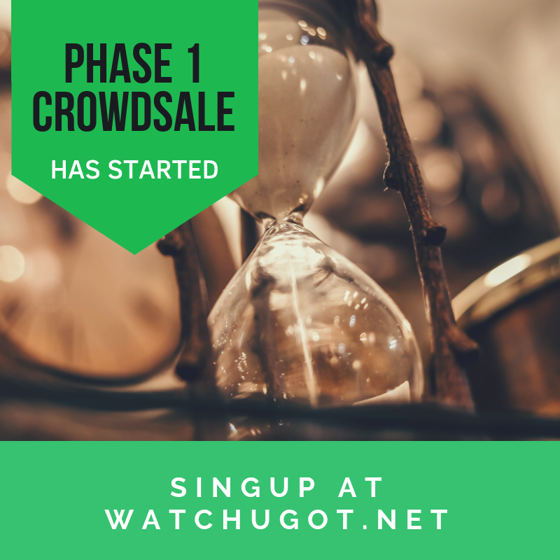 WUG_Crew's tweet photo. Phase 1 of the WatchUGot Crowdsale has begun! Head over to https://t.co/iZhcv52T81 and signup for up to 40% off your WUG Tokens! #watchugot #blockchain #charity #challenge #app #crowdsale #crypto #cryptocurrency #fintech #wugtoken #wugcrew #btc #eth #bitcoin https://t.co/2jTCxH0gSZ