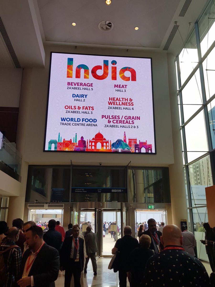 More than 300 Indian companies participate in the 24th edition of the world’s largest food and beverage trade show, #Gulfood2019, in Dubai