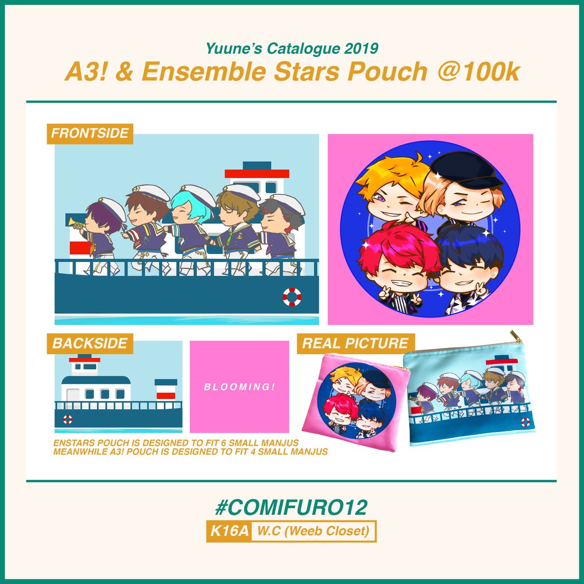 yuune___'s tweet photo. And my old items are still available as well~ Grab em while it still last ๐ #Comifuro12 #ComifuroXII #EnsembleStars #A3 #DEVILMANcrybaby https://t.co/KbrfRJYmBF