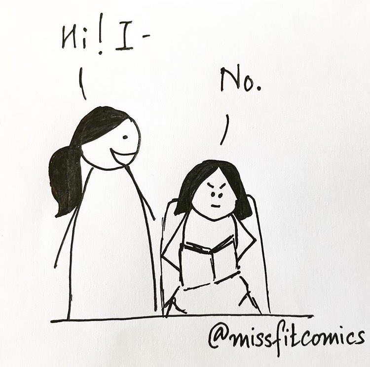 😐 | art by @missfitcomics