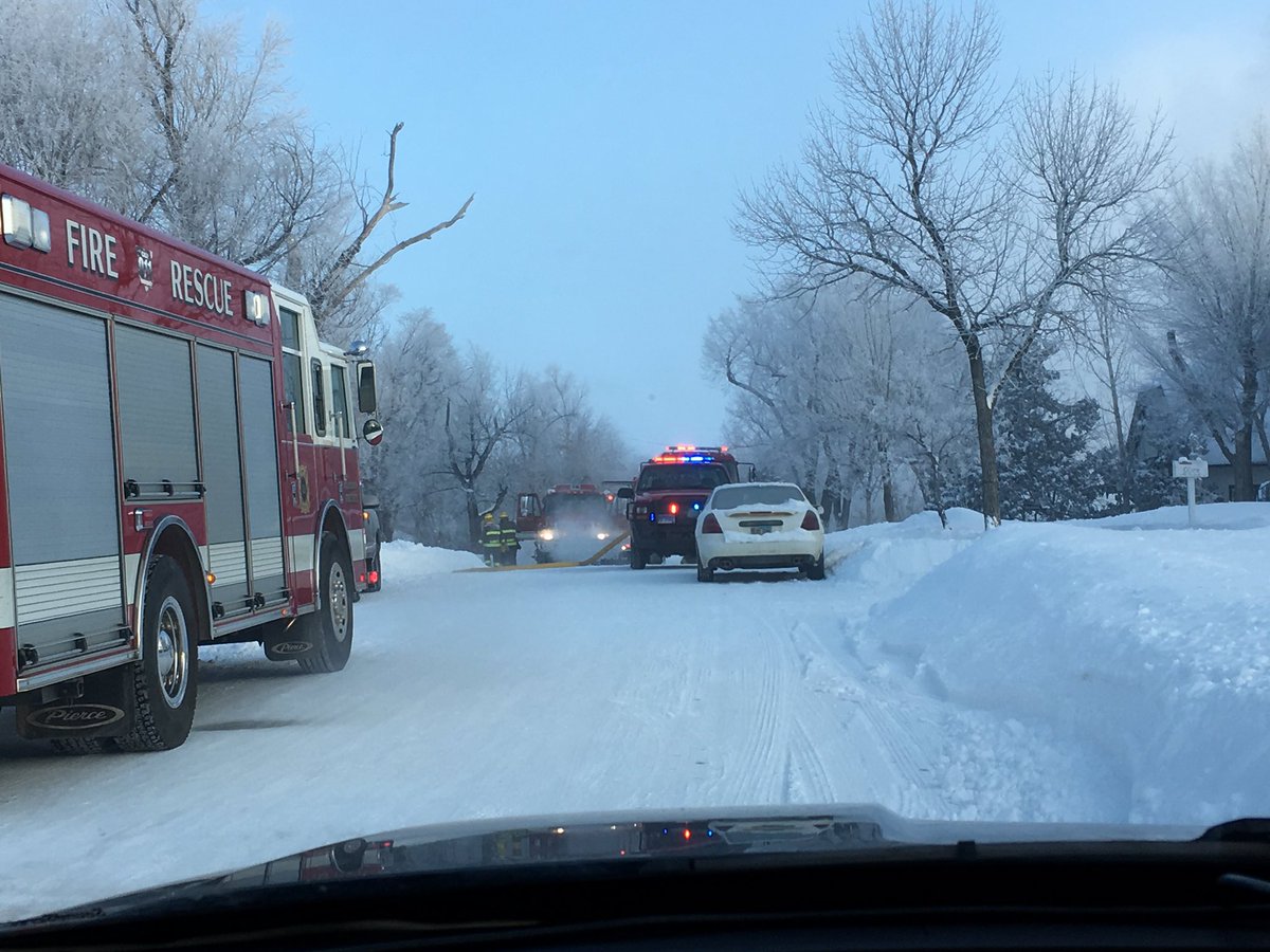 PerkinsSheriff's tweet photo. A big shoutout and thanks to Lemmon Fire and Rescue for braving the cold weather to extinguish a garage #fire this morning in Lemmon.
We are blessed to have great volunteers in #PerkinsCounty who volunteer their time to help others in need. https://t.co/ZO7NLqSOJh