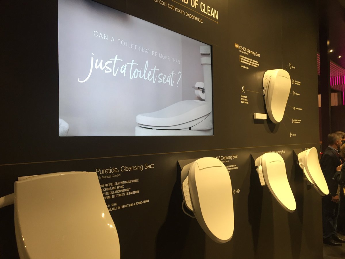 mgbeirne's tweet image. Remember the Pentagon’s $10K toilet seat. Kohler’s is much cheaper. Also cleans and disinfects #ibs2019 #pbsv #kohler