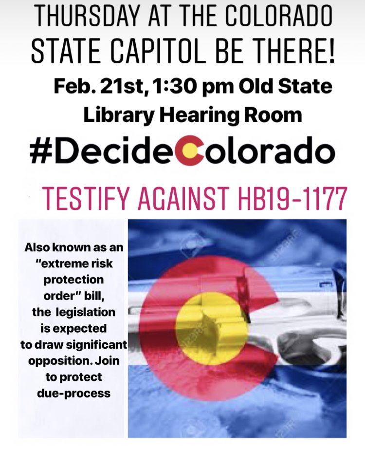 DecideColorado's tweet photo. #PrepareYourTestimony and join the #DecideColorado Community in opposition of this Unconstitutional Legislation. https://t.co/Vb3icSxtBx