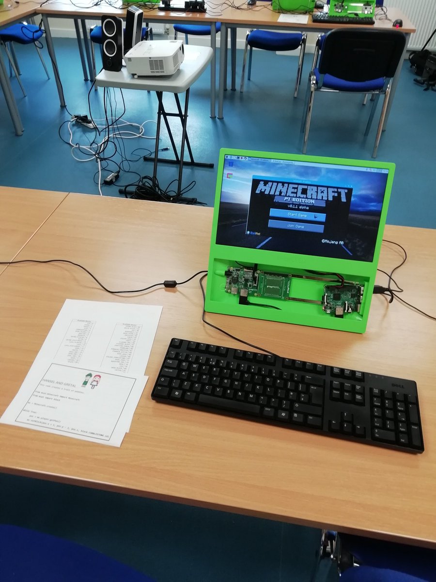 CraftyComputing's tweet image. Looking forward to some fairy tale #python coding using #minecraftpi today at @PortofBlyth #stem #RaspberryPi @GetPiTop