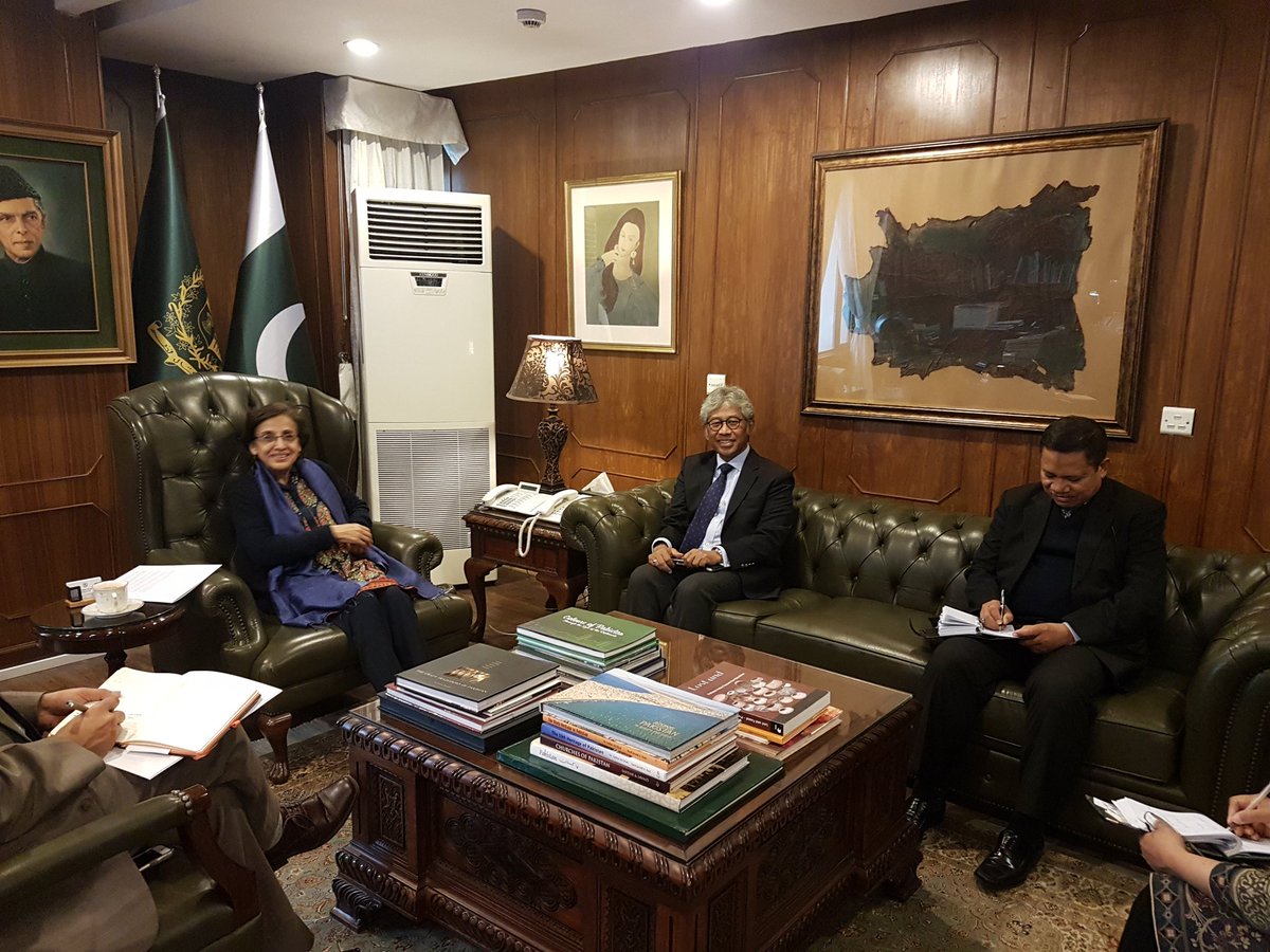 ForeignOfficePk's tweet photo. FS Tehmina Janjua met Indonesian Ambassador at MoFA today. She briefed the Ambassador on the unfortunate public statements coming from Indian government and media that have created a frenzy and threatens the regional peace&amp;security 
@Kemlu_RI https://t.co/AtaZiWXwSa