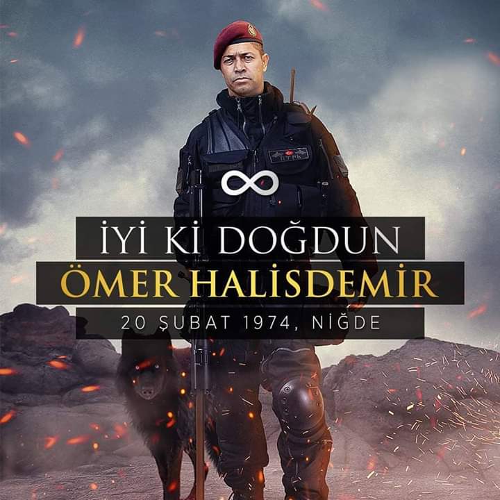 #ömerhalisdemir 15 Temmuz 2016 FETÖ’cü Darbe girişimi gecesinde, komutanından aldığı emirle ülkesini canı pahasına koruyan Şehit Ömer Halisdemir’in bugün 45. yaş günü. Mekanın cennet olsun şehidim