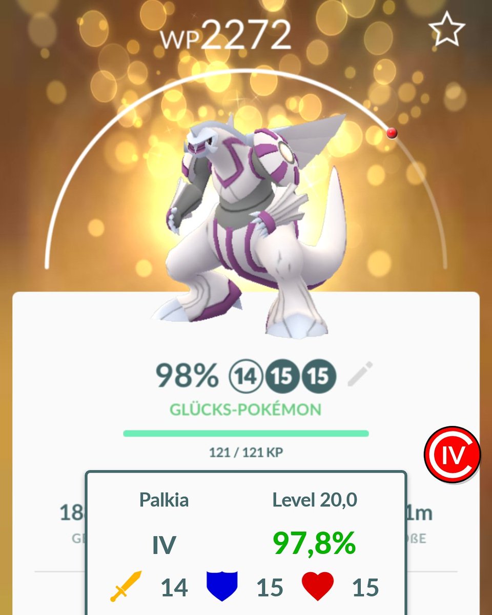 gottkermit's tweet photo. Glück gehabt, mit meiner Frau getauscht und sie hat ein lucky 96 palkia. @j_rensaab, @S1L3N7C4MP3R, @exaido1
#pokemongo, #pokemon
#PokemonGOarplus https://t.co/vpVuxNseXe
