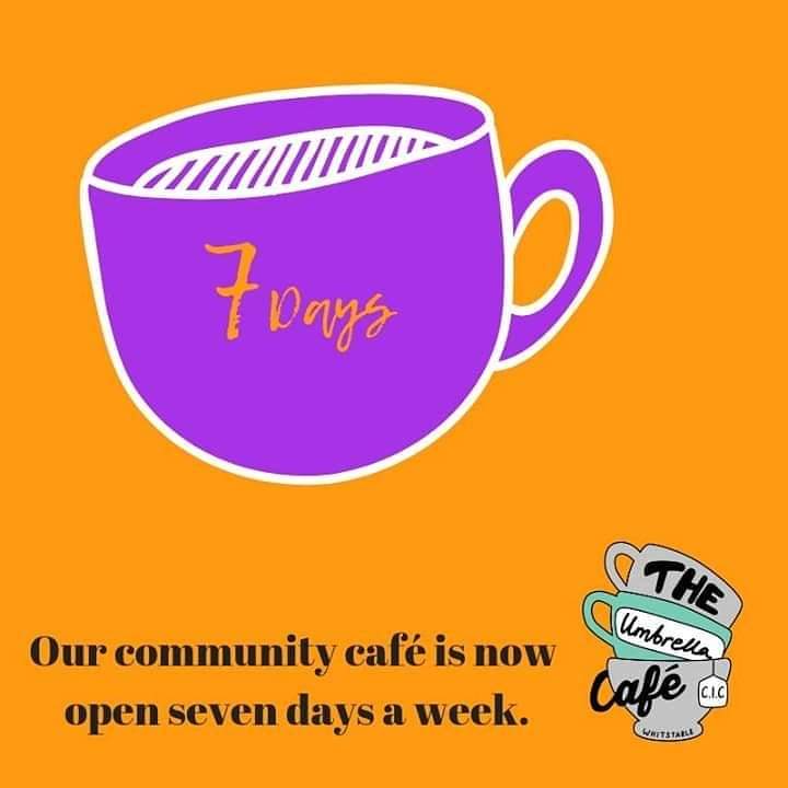umbrella_cafe's tweet photo. Mid week news flash ⚡

#7dayweek #communitycafe #whitstablecafe https://t.co/1EFcseauI8