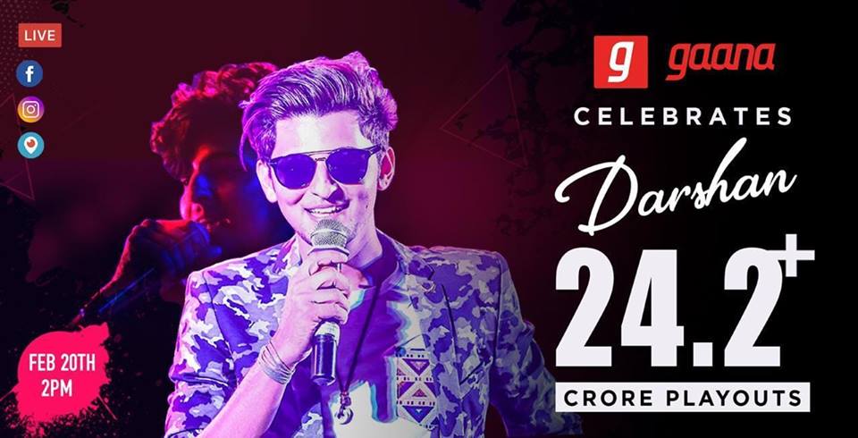 gaana's tweet image. Jab jab ye sune tere gaane, dole kamariya re humari kamariya! 😍
Celebrating 24.2 crore playouts  and more. Catch @DarshanRavalDZ live on Gaana, today at 2 PM.
@sonymusicindia @indiemlabel