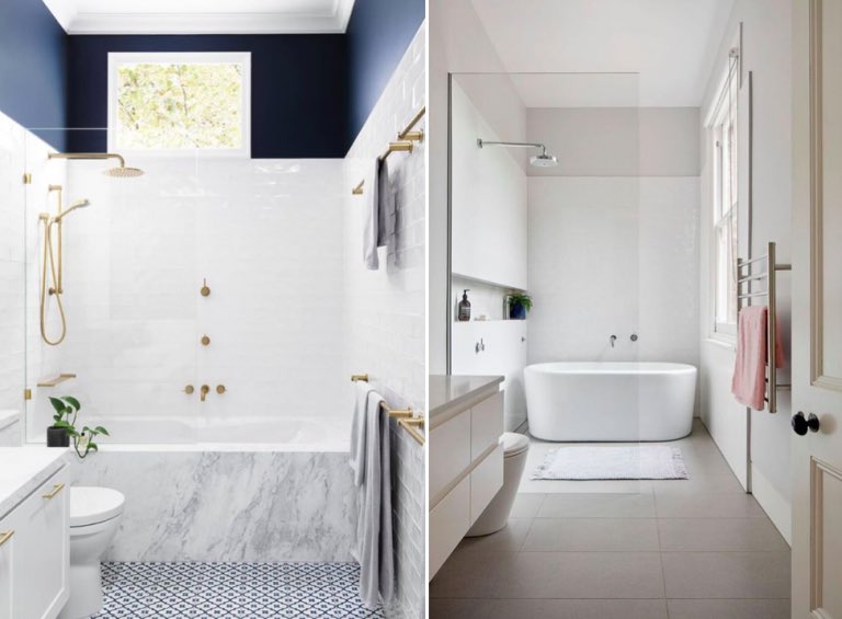 Y hoy, en el blog, nos inspiramos con una forma de alicatar diferente en los baños que resulta la mar de decorativa. Mirad: micasanoesdemuñecas.com/una-forma-de-a…