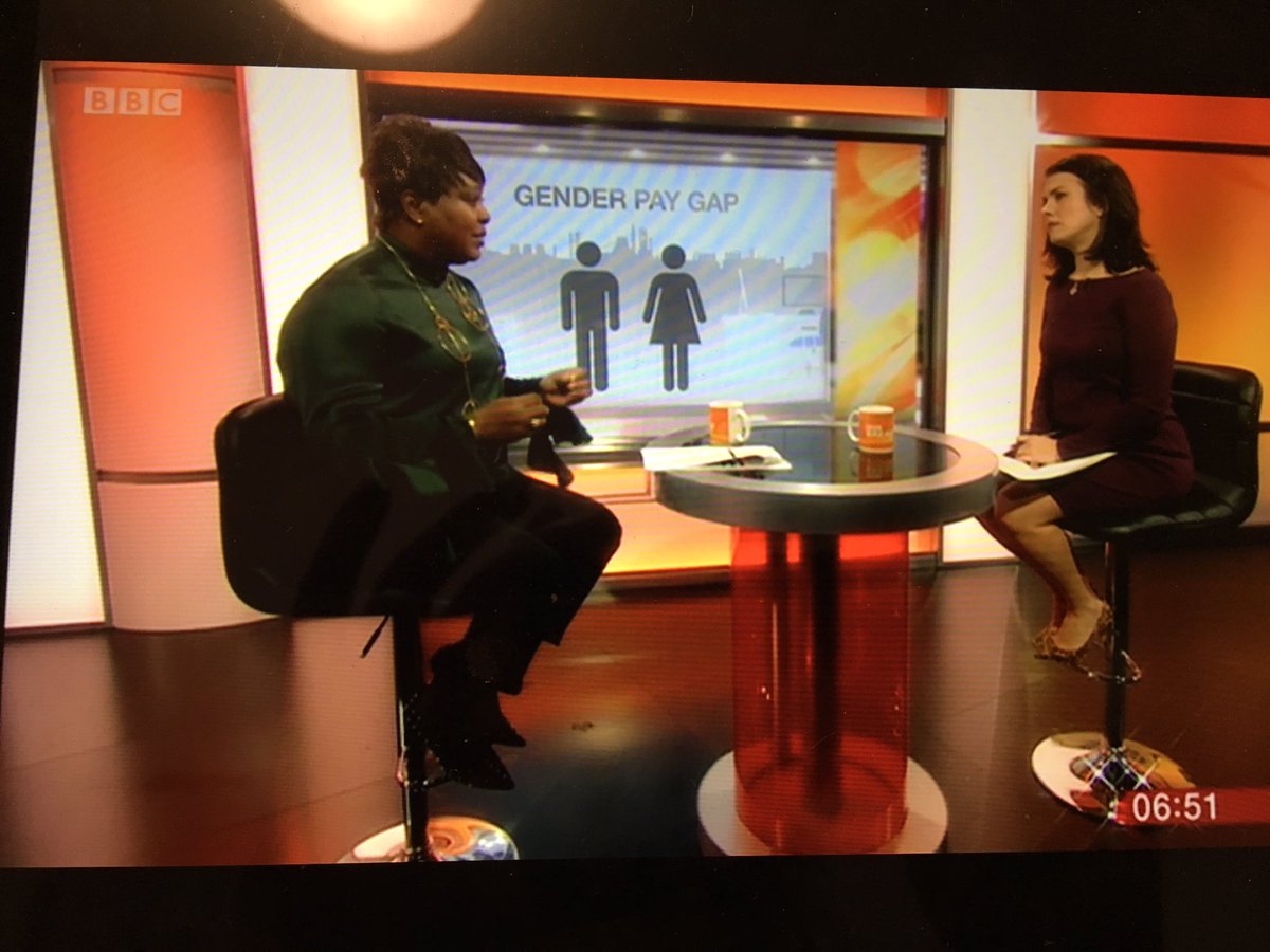#PwCProud to see <a href="/HeatherM_OBE/">Dr Heather Melville OBE</a> talking about the #GenderPayGap this morning #empowered