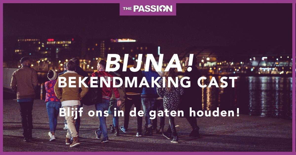 Ook zo benieuwd welke artiesten er dit jaar meedoen? Binnwnkort meer info via: thepassion.nl
 #tp19 #jebentnietalleen #Dordrecht