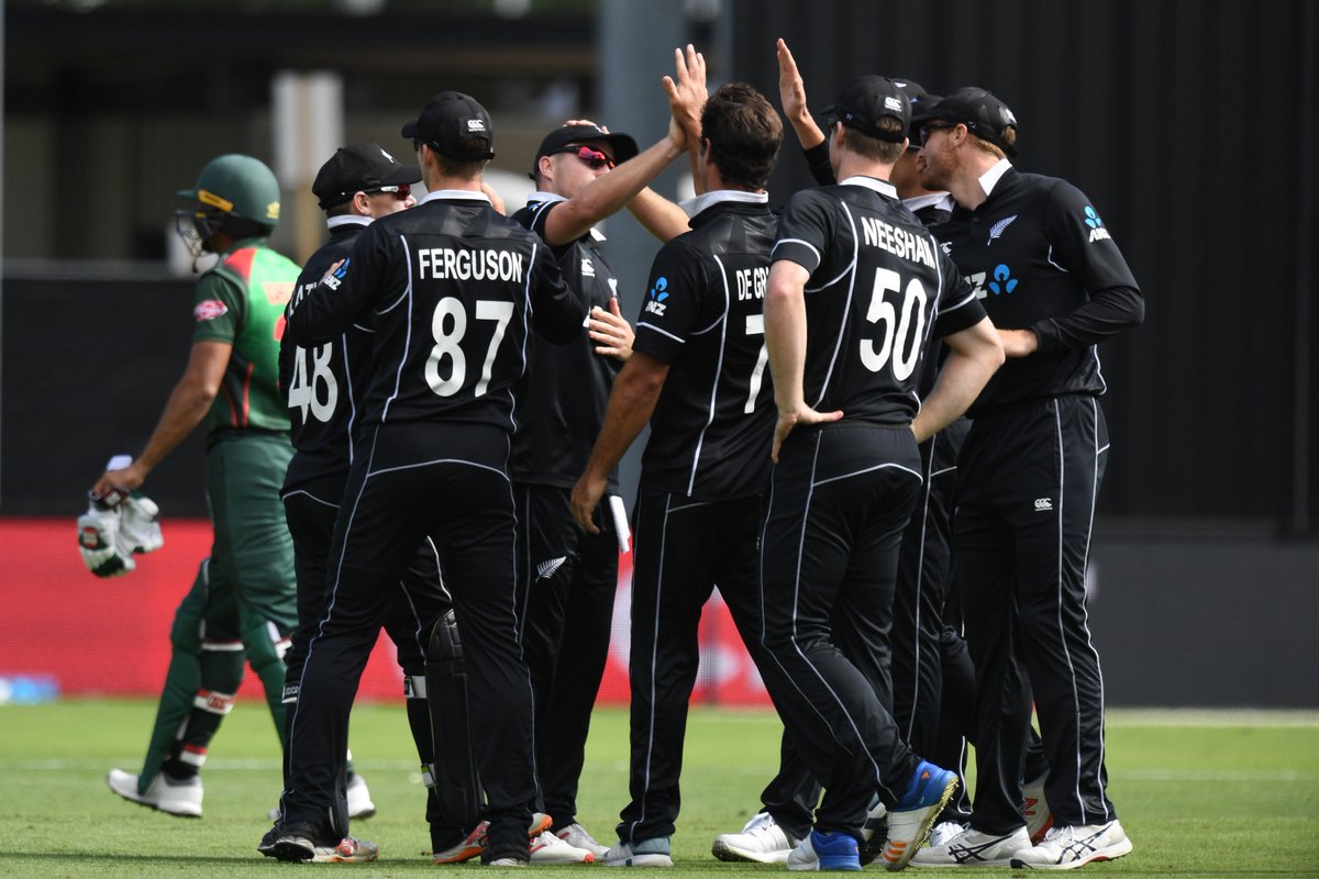 New Zealand seal another bilateral ODI series victory over Bangladesh at home!
2007/08: Win 3-0 ✅
2009/10: Win 3-0 ✅
2016/17: Win 3-0 ✅
2018/19: Win 3-0 ✅
Batsmen, Tim Southee power their side to a comprehensive win in Dunedin.
#NZvBAN REPORT 👇
http://bit.ly/NZvBan3-Report