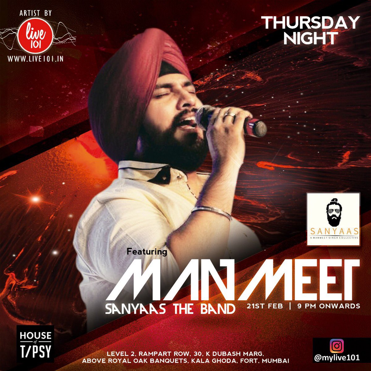 live101in's tweet photo. Thursday is the new Friday!
👻
Roll to the tunes of our #live101artists as they perform live in the city.
#live101 #livewithlive101 #live101artist #singers #liveevent #mumbai #wednesdayplaywithyourfood #wednesdaylovesus #wednesday #wednesdaynights #wednesdaymusic https://t.co/ZFA36TYRhA