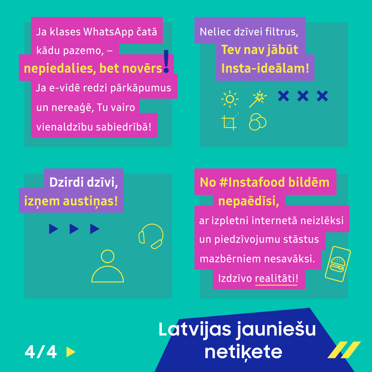 ZVskola's tweet photo. Aicinām skolēnus iepazīties ar Latvijā pirmo jauniešu netiķeti jeb uzvedības vadlīnijām tiešsaistē. Tajā ietverti būtiskākie punkti par digitālo uzvedību, e-saziņu, drošību un privātumu, kā arī autortiesību ievērošanu. #SamsungSkolaNakotnei https://t.co/1UHAu6xO10