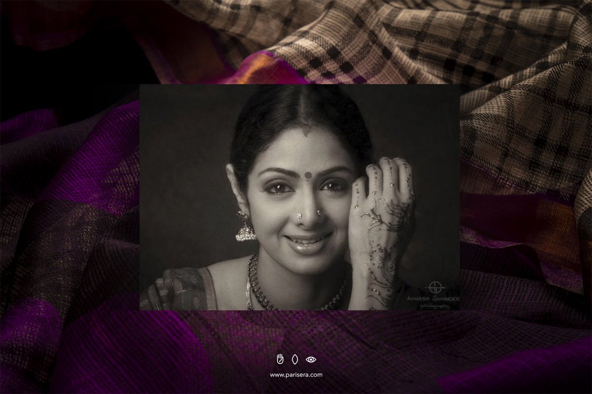 parisera's tweet photo. Parisera invites you to participate in the auction of Actress Sridevi's handwoven Kota sari. Mr Boney Kapoor has chosen the 27-Year old Non-Profit organization Concern India Foundation to receive the proceeds from the auction. Bid Now https://t.co/4LPcmG8tQ7 https://t.co/T33pk3WwPc