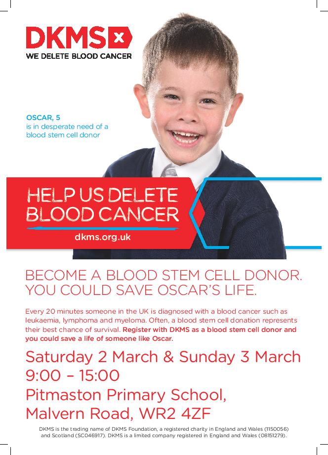 Pitmaston Primary (@pitmastonschool) on Twitter photo Where will you be on 2nd and 3rd March? Make sure it's Pitmaston Primary School. Together we can save lives. <a href="/DKMS_uk/">DKMS UK | We Delete Blood Cancer</a> #handinhandforoscar <a href="/HeadWilcock/">Mrs. Wilcock</a> <a href="/worcester_uni/">University of Worcester</a> <a href="/wrfcnews/">⚔️ WarriorsRugbyNews ⚔️</a> <a href="/WalkerWorcester/">Robin Walker</a> <a href="/worcscc/">Worcestershire County Council</a> <a href="/KingsWorcester/">King's Worcester</a> <a href="/RGSWorcester/">RGS Worcester</a> Where will you be on 2nd and 3rd March? Make sure it's Pitmaston Primary School. Together we can save lives. <a href="/DKMS_uk/">DKMS UK | We Delete Blood Cancer</a> #handinhandforoscar <a href="/HeadWilcock/">Mrs. Wilcock</a> <a href="/worcester_uni/">University of Worcester</a> <a href="/wrfcnews/">⚔️ WarriorsRugbyNews ⚔️</a> <a href="/WalkerWorcester/">Robin Walker</a> <a href="/worcscc/">Worcestershire County Council</a> <a href="/KingsWorcester/">King's Worcester</a> <a href="/RGSWorcester/">RGS Worcester</a>