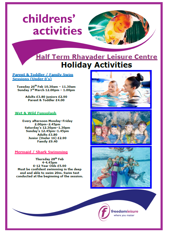 RhayaderLC's tweet photo. Half Term activities https://t.co/Wv4RW6bZ0N