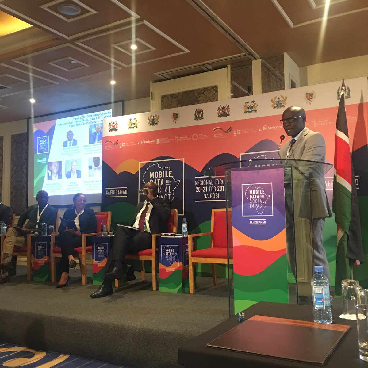 Data4SDGs's tweet photo. .@pthigo is the first to mention #humaninteroperability in conversation on data #interoperability #AFRICA4MD https://t.co/Yh9bRjFxyD