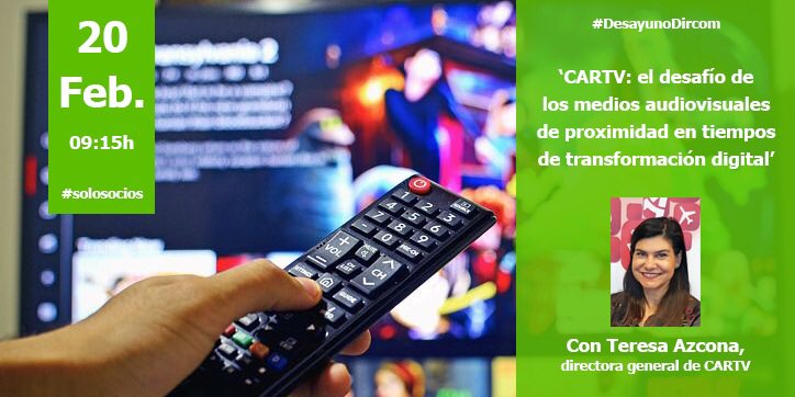 DircomARA's tweet photo. Comenzamos nuestro #DesayunoDircom con @TeresaAzcona, directora general de @CARTV_ Hablaremos de retos y gestión de contenidos en los medios audiovisuales de proximidad en tiempos de transformación digital. -#solosocios https://t.co/U6HMQv4f9u