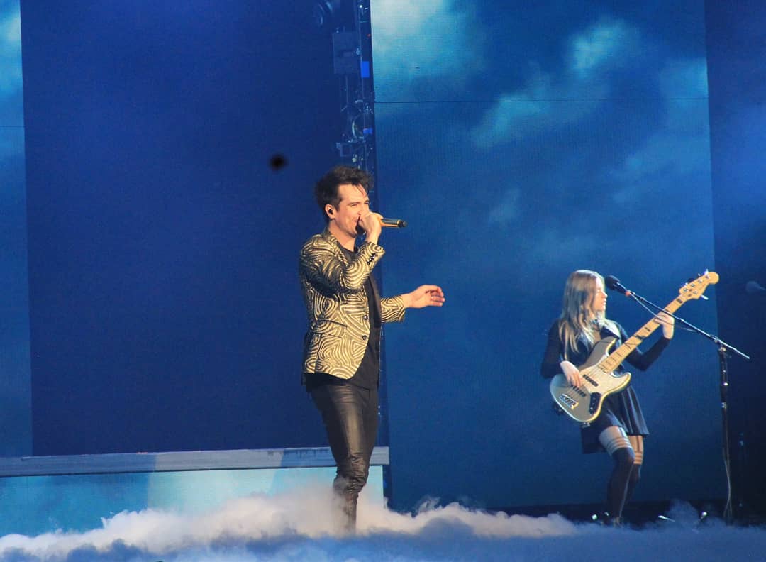 MaryPat822's tweet photo. I'm definitely not @JakeChams ...but I'm so grateful that @PanicAtTheDisco @ZackCloudHall let cameras into the venues. #panic #pftwtour 2-16 https://t.co/bZt8PbcCaU