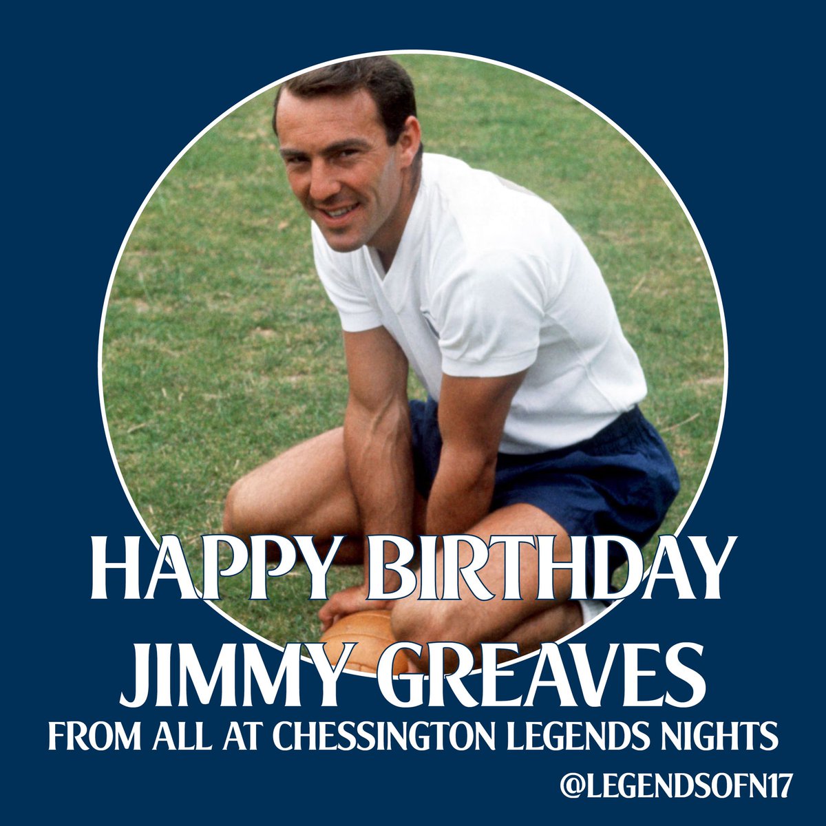 Happy Birthday to our all time leading goal scorer, two time FA Cup and Cup Winners Cup winning legend, Jimmy Greaves! 
#legendsofN17 #legendsofthelane #tottenham #facup #legendsnights #legends #spurs #coys #ttid #thfc #chessington #football #memories #winner